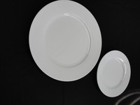 Dinner and Salad Plate,white