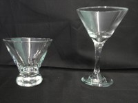 Glassware:Cosmopolitan and Martini Glasses